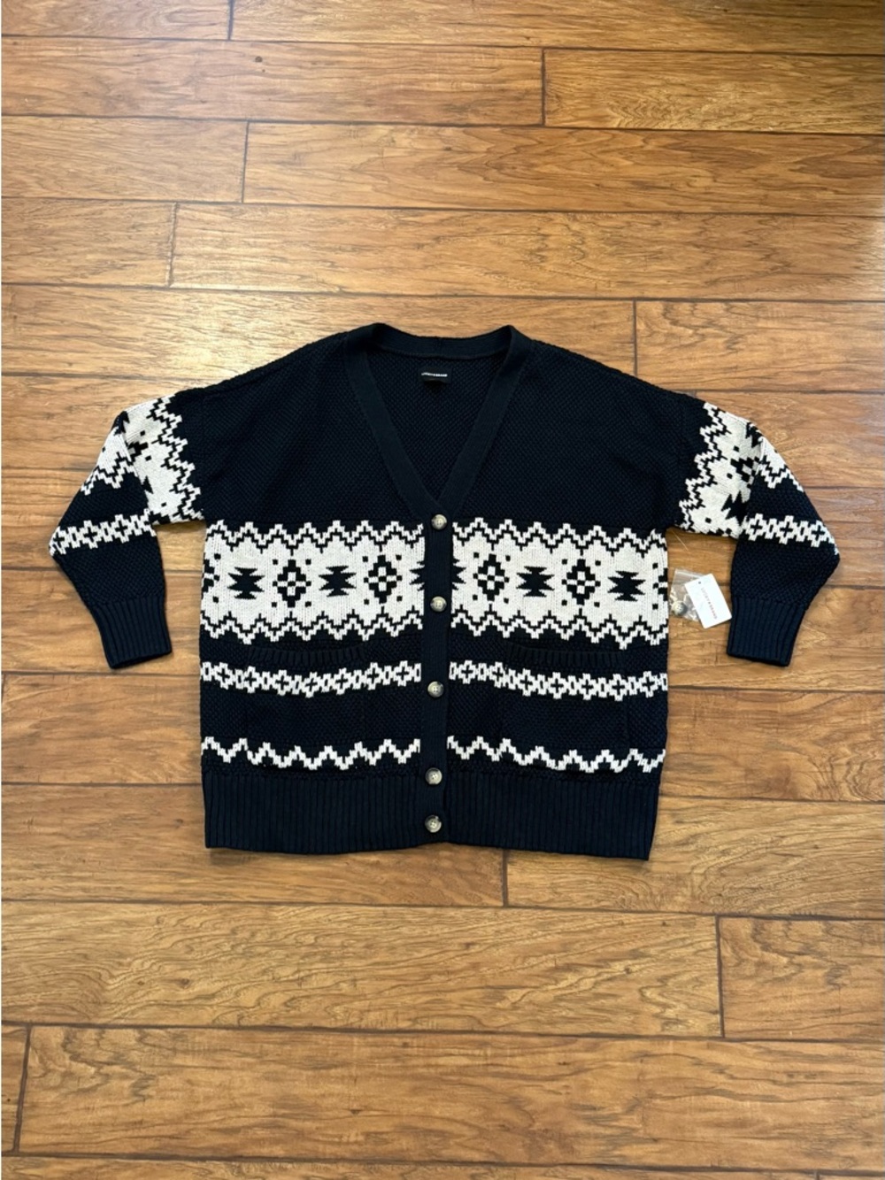 Lucky Brand Women's Novelty Pattern Cardigan Sweater Size XXL NWT Heavy Fabric - Picture 2 of 9